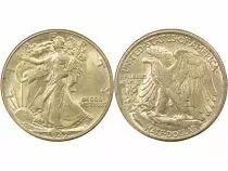 USA 1/2 Silver Dollar, Walking Liberty - 1942 Philadelphia