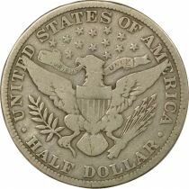 USA 1/2S Silver Dollar, Barber - 1908 Philadelphia