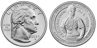 USA 1/4 Dollar - Washington Quarter - Ida B. Wells - D Denver - 2025
