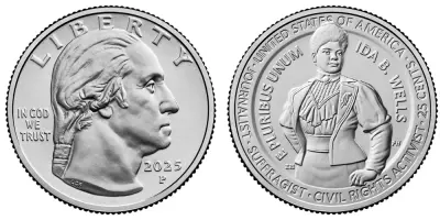 USA 1/4 Dollar - Washington Quarter - Ida B. Wells - P Philadelphie - 2025