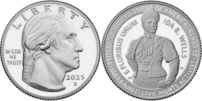 USA 1/4 Dollar - Washington Quarter - Ida B. Wells - S San Francisco - 2025