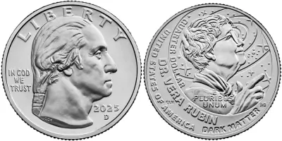 USA 1/4 Dollar - Washington Quarter - Vera Rubin - D Denver - 2025