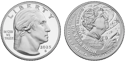 USA 1/4 Dollar - Washington Quarter - Vera Rubin - S San Francisco - 2025