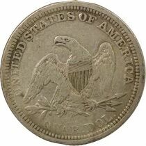 USA 1/4 Dollar Argent, Libert&eacute; Assise, Fl&egrave;ches - 1854 Philadelphie