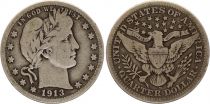 USA 1/4 Dollar Barber Quater 1913 D - Silver