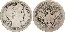 USA 1/4 Dollar Barber Quater 1914 - Silver