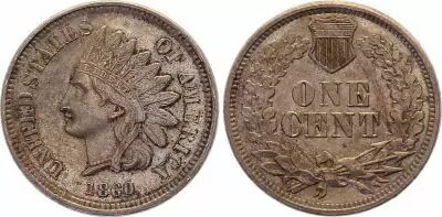 USA 1 Cent - Indian Head - 1860