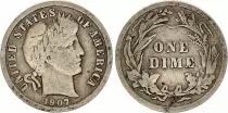 USA 1 Dime - Barber Dime - Ann&eacute;es vari&eacute;es 1892-1916 - Argent