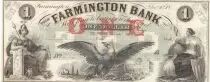 USA 1 Dollar -  Farmington Bank - New-Hampshire - Remainder - 1860
