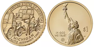 USA 1 Dollar - American Innovation - Michigan - P Philadelphia - 2025