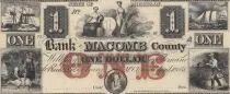USA 1 Dollar - Bank of Macomb County - Michigan - 01-04-1858