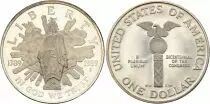 USA 1 Dollar - Bicentenaire du Congr&egrave;s -1989 - S San Francisco - Argent BE