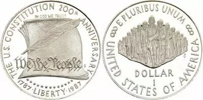 USA 1 Dollar - Constitution - 1987 - S San Francisco