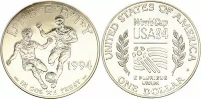 USA 1 Dollar - FIFA World Cup -1994 - D Denver - Silver