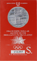 USA 1 Dollar - Liberty - XXIII Olympiad Los Angeles 1984 - S San Francisco - Silver