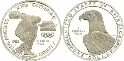 USA 1 Dollar - Los Angeles Olympics - 1983 - S San Francisco