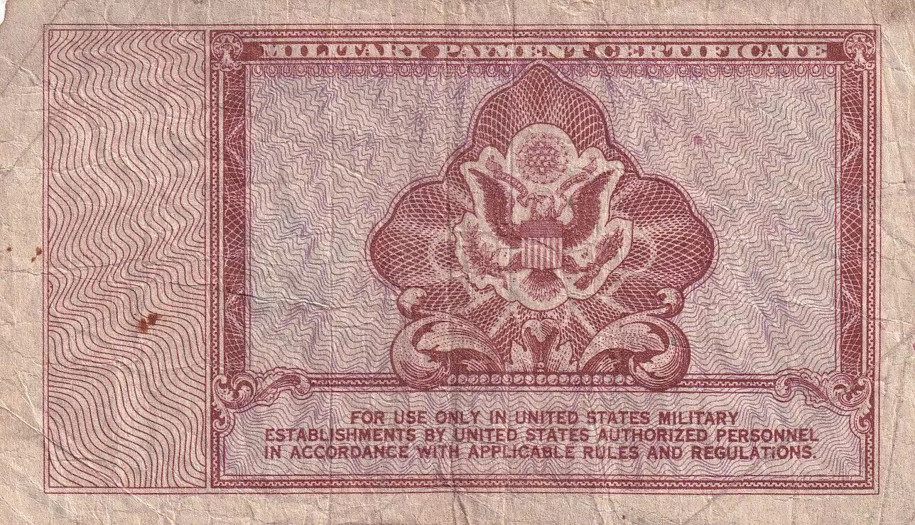Billet USA 1 Dollar Military Certificate ND (1948) Série 472 P.M19