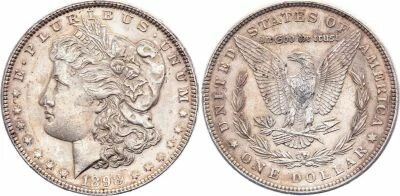 USA 1 Dollar - Morgan - Eagle - 1898 - Philadelphia - Silver