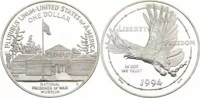 USA 1 Dollar - National Prisoner of War Museum - 1994 - P Philadelphia