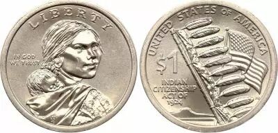 USA 1 dollar - Native American dollar - P Philadelphia