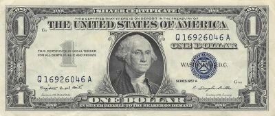 USA 1 Dollar - Silver Certificate - Series 1957 A - P.419