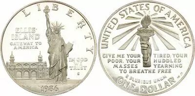 USA 1 Dollar - Statue of Liberty - 1986 - S San Francisco