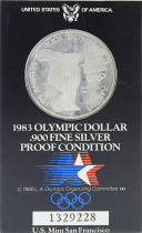 USA 1 Dollar - XXIII Olympiad Los Angeles 1984 - 1983 - S San Francisco - Silver