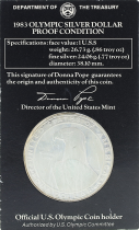 USA 1 Dollar - XXIII Olympiad Los Angeles 1984 - 1983 - S San Francisco - Silver