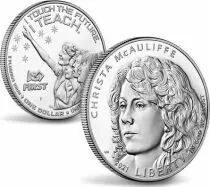 USA 1 Dollar Christa McAuliffe - P Philadelphia - Proof 2020 Silver