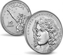 USA 1 Dollar Christa McAuliffe - P Philadelphie - Uncirculated 2020 Argent