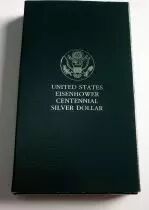 USA 1 Dollar D. Eisenhower - Centenaire 1890-1990 - Argent - P Philadelphie - Frappe BE