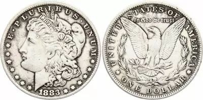 USA 1 Dollar Morgan - Aigle 1883 O Nouvelle-Orleans - Silver