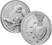 USA 1 Dollar National Purple Heart - West Point W - FDC 2022 Argent