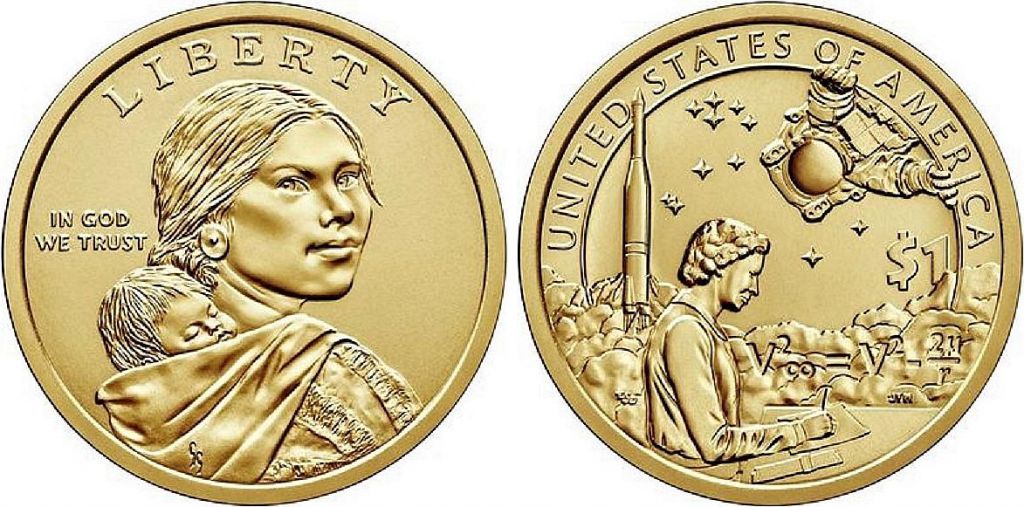 Coin Usa 1 Dollar Native American Us Space Program 2019 P