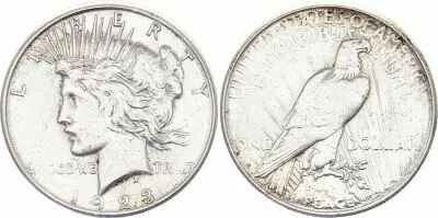 USA 1 Dollar Peace - 1923 San Francisco S - Silver