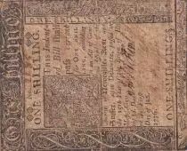 USA 1 Shilling - Delaware - 01-01-1776