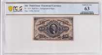 USA 10 Cents - Fractional Currency March 1863 - PCGS Choice UNC 63