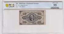 USA 10 Cents - Fractional Currency Mars 1863 - PCGS AU UNC 55