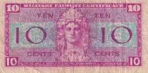 USA 10 Cents - Military Cerificate - Série 521 - B+ - 1954