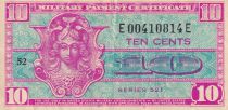 USA 10 Cents - Military Cerificate - Série 521 - SUP - 1954