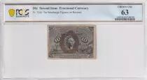 USA 10 Cents - Second Issue Fractional Currency March 1863 - PCGS Choice UNC 63