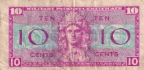 USA 10 Cents Military Cerificate - 1954 - Serial 521 - Number 78