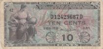 USA 10 Cents Military Cerificate - Serial 481 - 1951