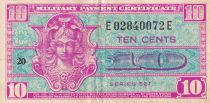 USA 10 Cents Military Cerificate - Serial 521 - VF to XF - 1954