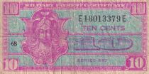 USA 10 Cents Military Cerificate - Serial 521 - VG to F - 1954