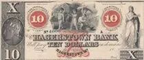 USA 10 Dollars -  Hagerstown Bank - Hagerstown - Remainder - 1850-1860