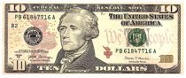 USA 10 Dollars - Alexander Hamilton - 2017A -  B2 New-York