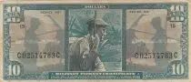 USA 10 dollars - Billet militaire - Series 681 - Num&eacute;ro 15 - 1969 - TB
