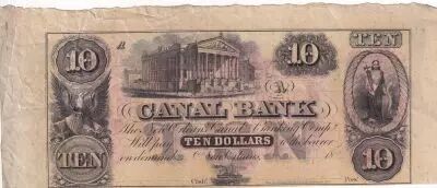USA 10 Dollars - Canal Bank 18xx - New Orleans- Serial A