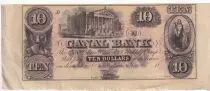 USA 10 Dollars - Canal Bank 18xx - New Orleans- Serial D